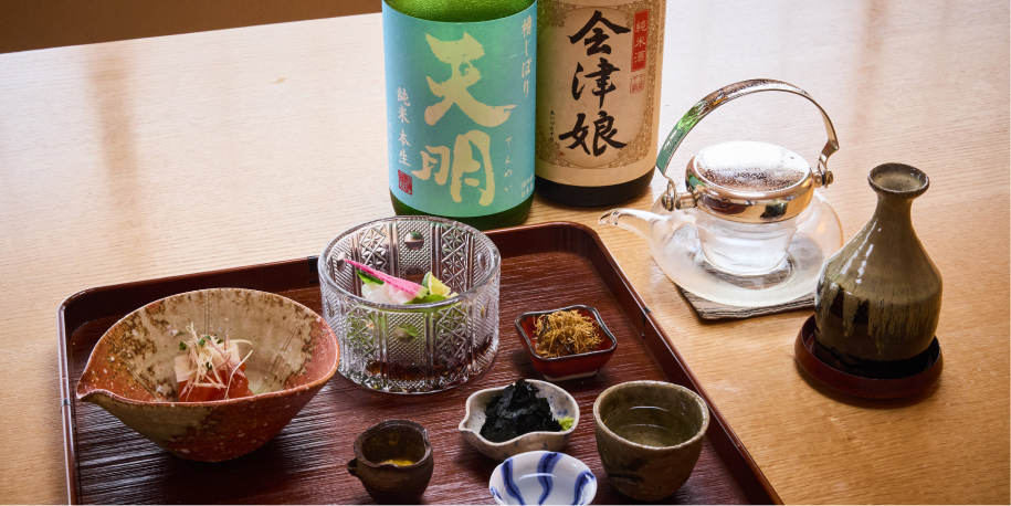 鱒昆布〆 平目サラダ仕立て