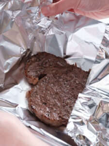 A tip for sealing in the juices